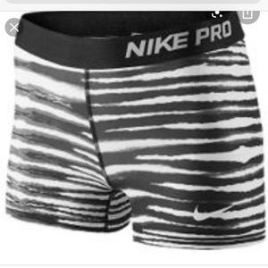 NIKE Pro Dri-Fit Zebra Print Shorts